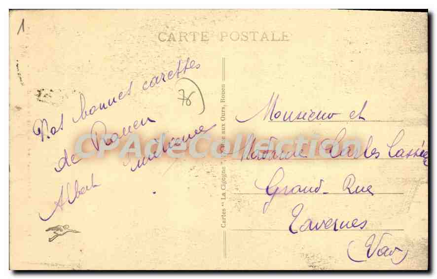 CPA Rouen Le Monument Aux Morts De La Grande Guerre — Rückseite