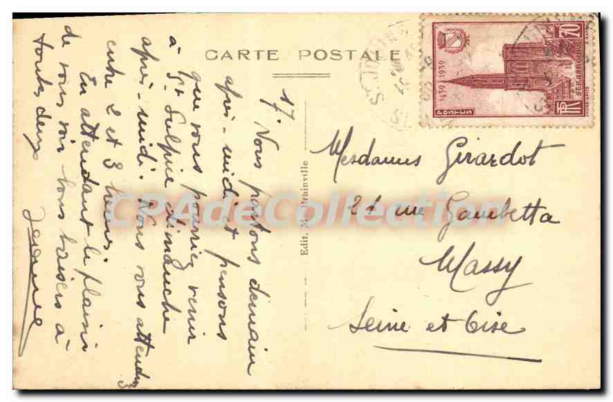 CPA Saint Jouin Brunevol Falaises D'amont — Rückseite
