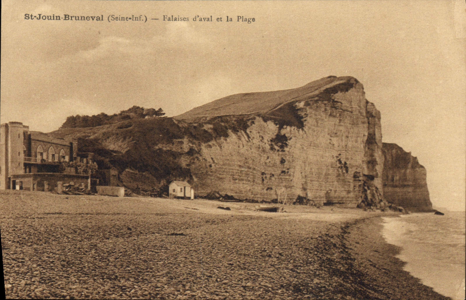 CPA Saint Jouin Brunevol Falaises D'Aval Et La Plage