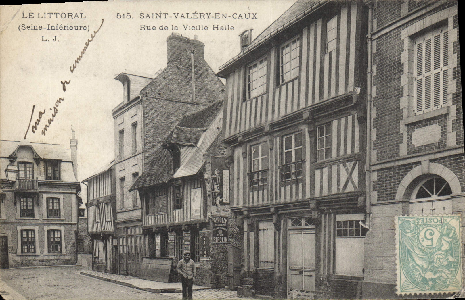 CPA Saint Valery En Caux Rue De La Vieille Haile