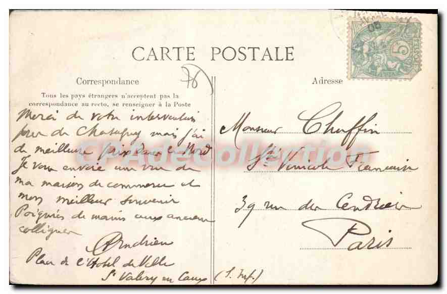 CPA Saint Valery En Caux Rue De La Vieille Haile — Rückseite