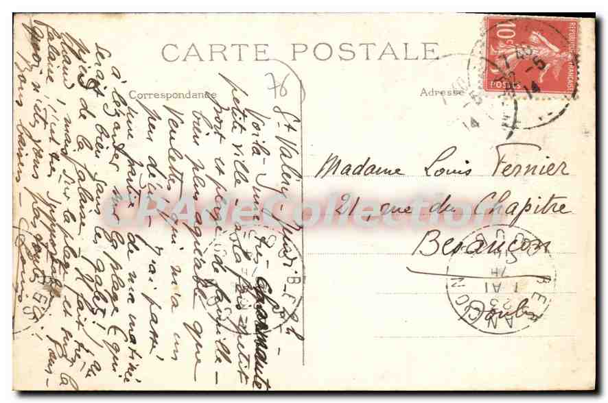 CPA Saint Valery En Caux Entree Du Port — Rückseite