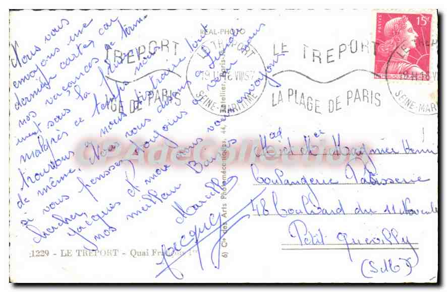 CPA Le Treport Quai François 1er — Rückseite