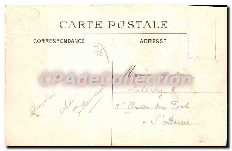 CPA Le Treport Au Pied Des Falaises — Rückseite