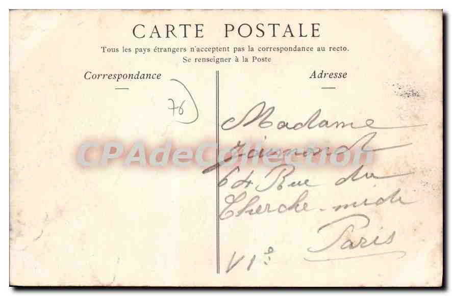 CPA Le Treport Les Villas De La Plage — Rückseite