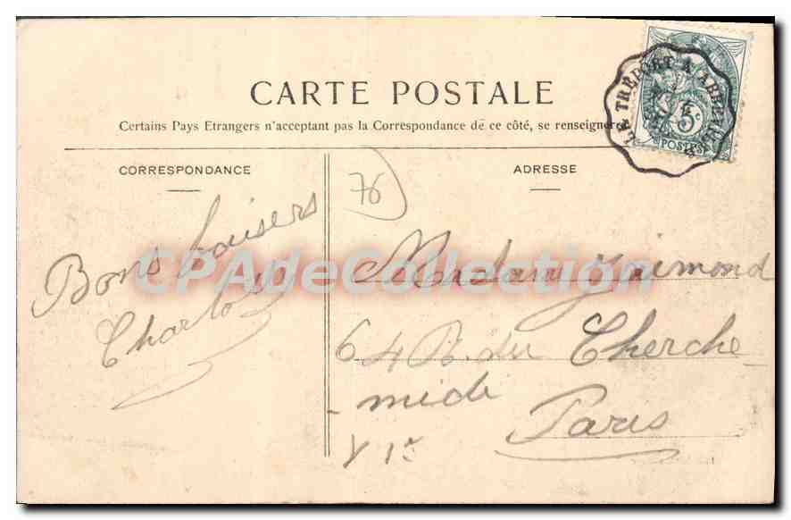 CPA Le Treport Quai De La Republique — Rückseite