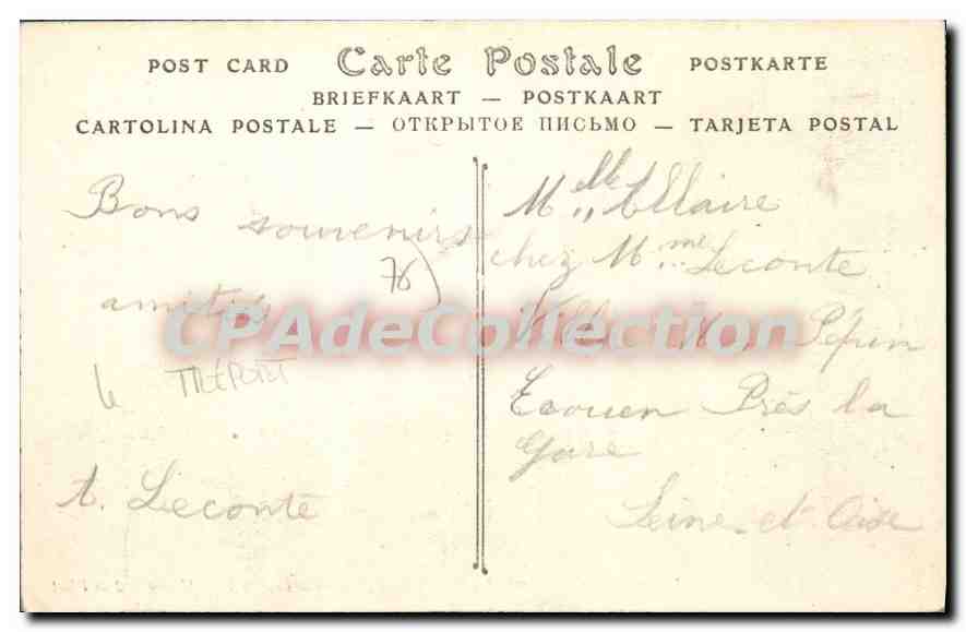 CPA Le Treport Quai De La république — Rückseite