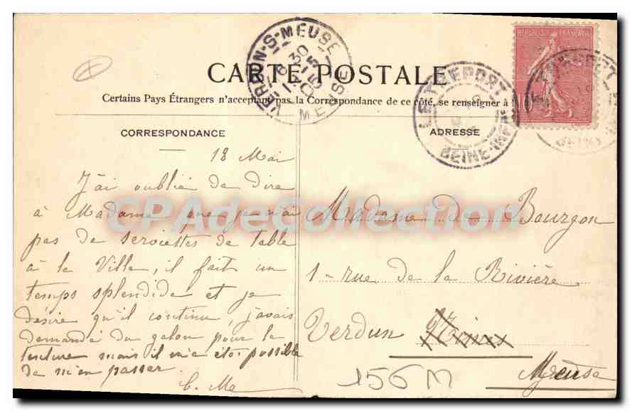 CPA Le Treport Les Villas De La Plage — Rückseite