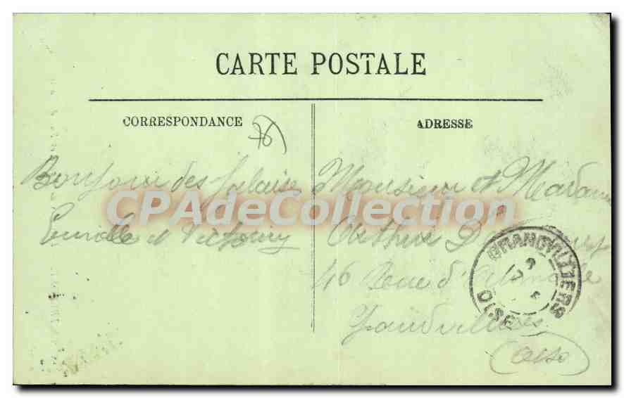 CPA Le Treport La Croix De Pierre Et Rue De Paris — Rückseite
