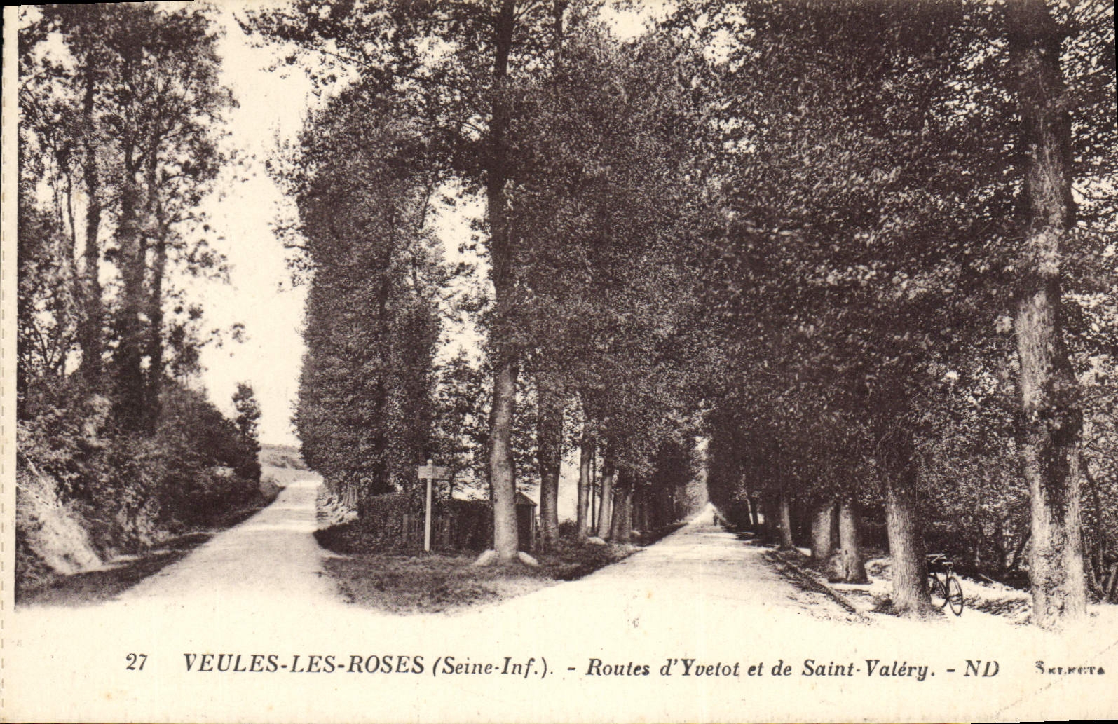 CPA Veules Les Roses Routes D'Yvetot Et De Saint Valery