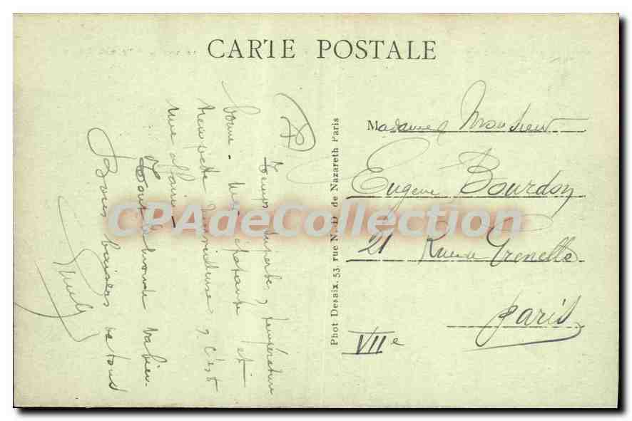 CPA Veules Les Roses La Mer En Furie Devant Le Casino villa Victor Hugo — Rückseite
