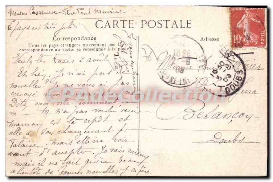 CPA Veules Les Roses Vue Generale — Rückseite