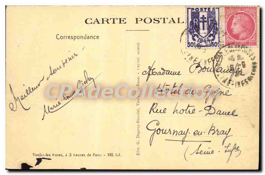 CPA Veules Les Roses Le Casino Et La Terrasse — Rückseite