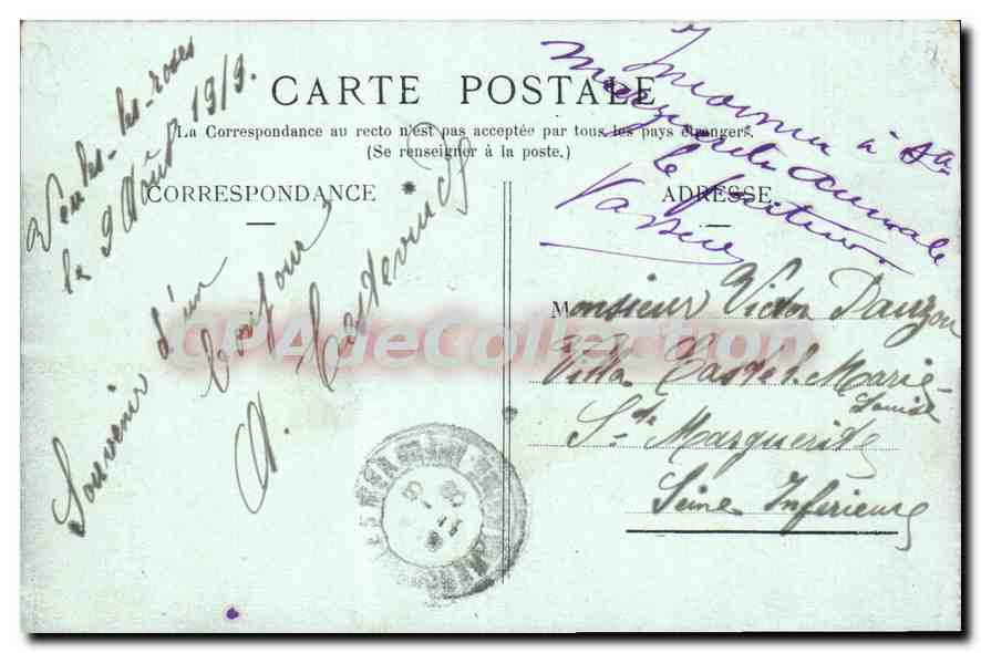 CPA Veules Les Roses Un Coin De Veules — Rückseite