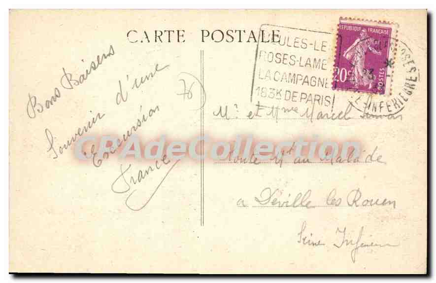 CPA Veules Les Roses Le Casino — Rückseite