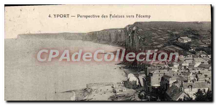 CPA Yport Perspective Des Falaises Vers Fecamp