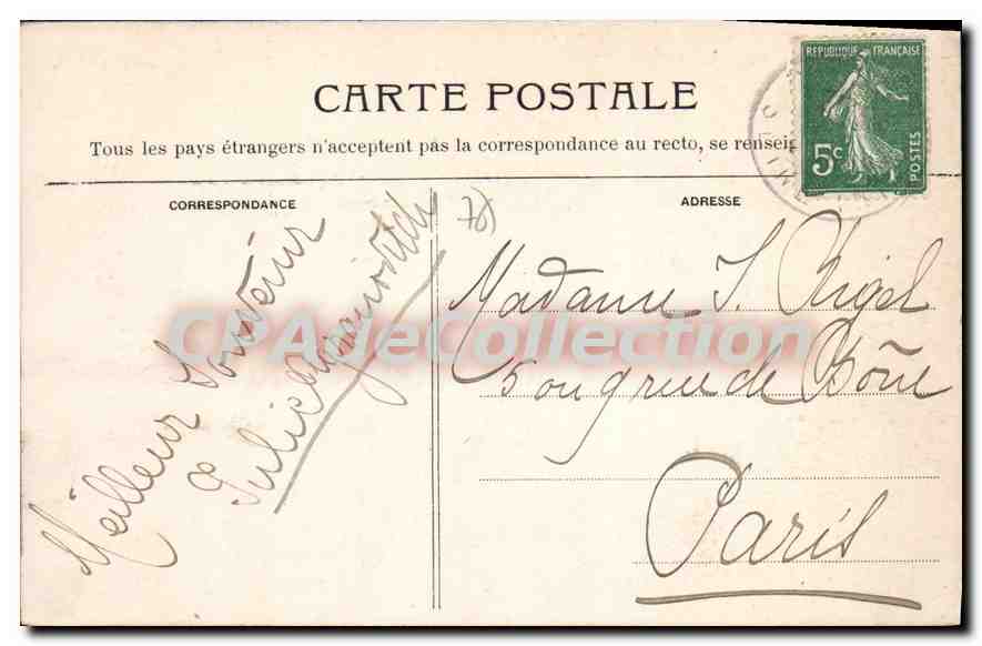CPA Yport La Cote Jusque Fecamp A Maree Basse — Rückseite