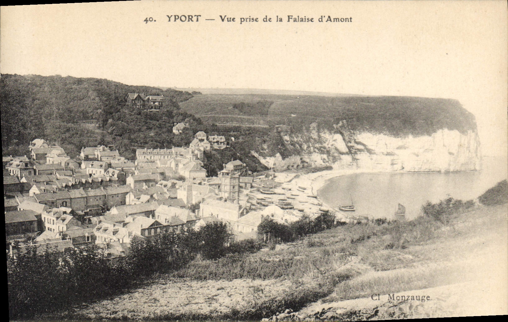CPA Yport Vue Prise De La Falaise D'Amont