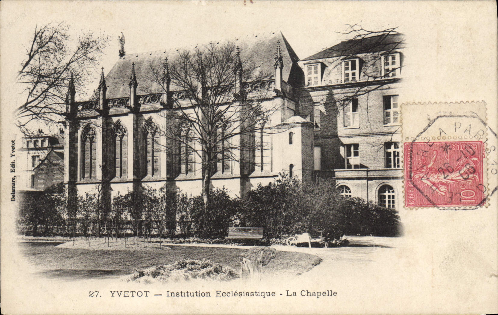 CPA Yvetot Institution Ecclesiastique La Chapelle