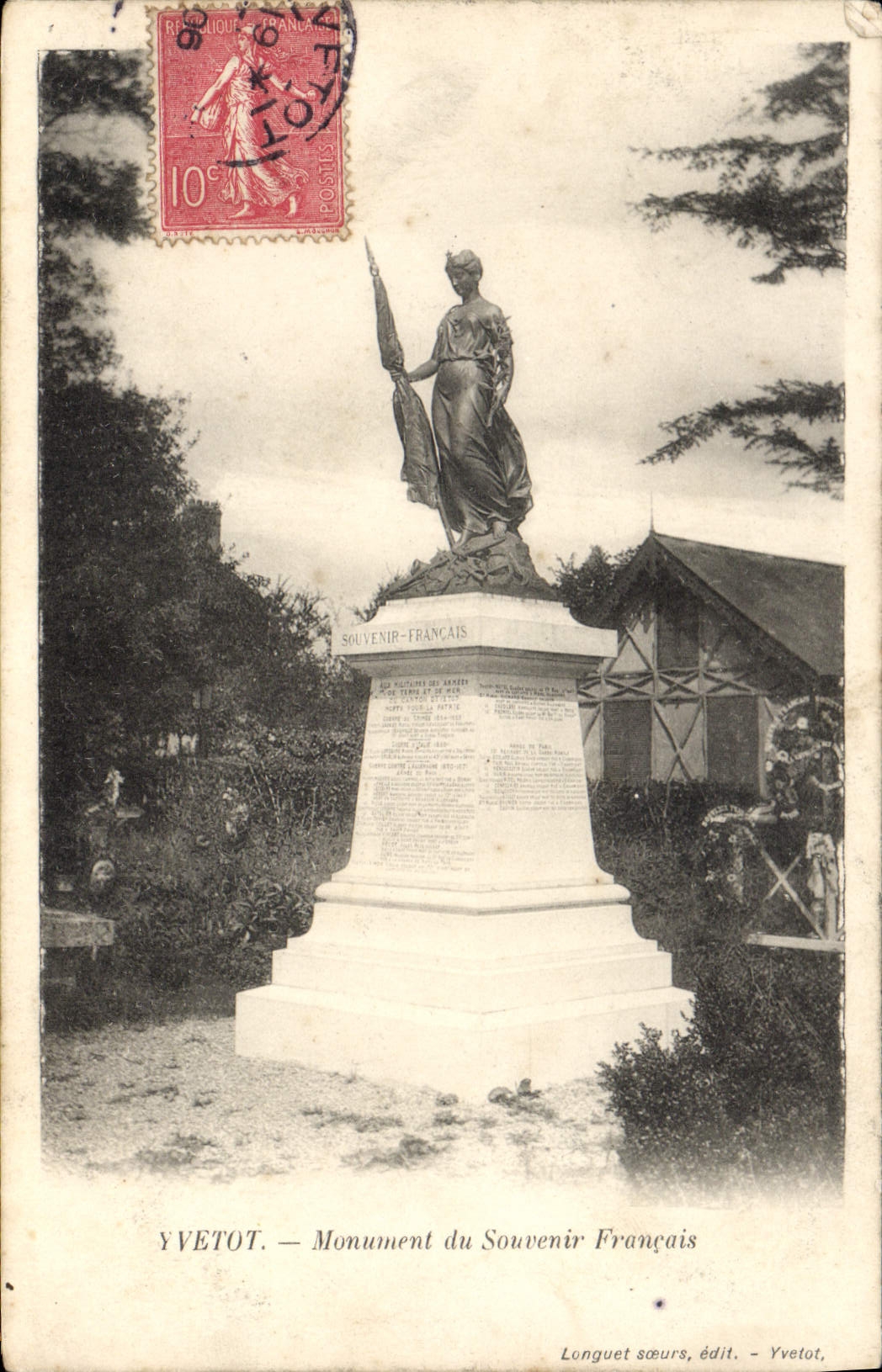 CPA Yvetot Monument Du Souvenir Français