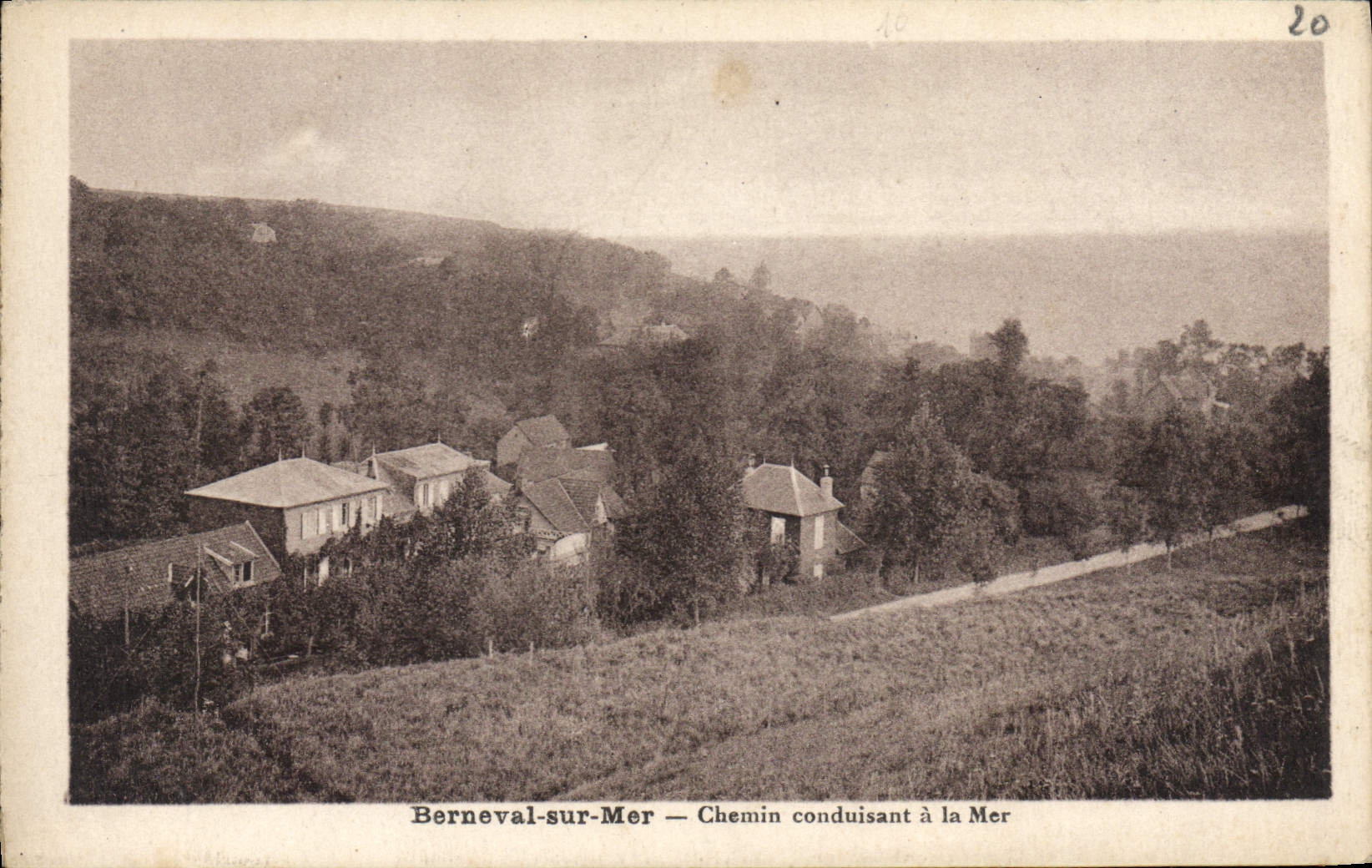 CPA Berneval Sur Mer Chemin Conduisant A La Mer