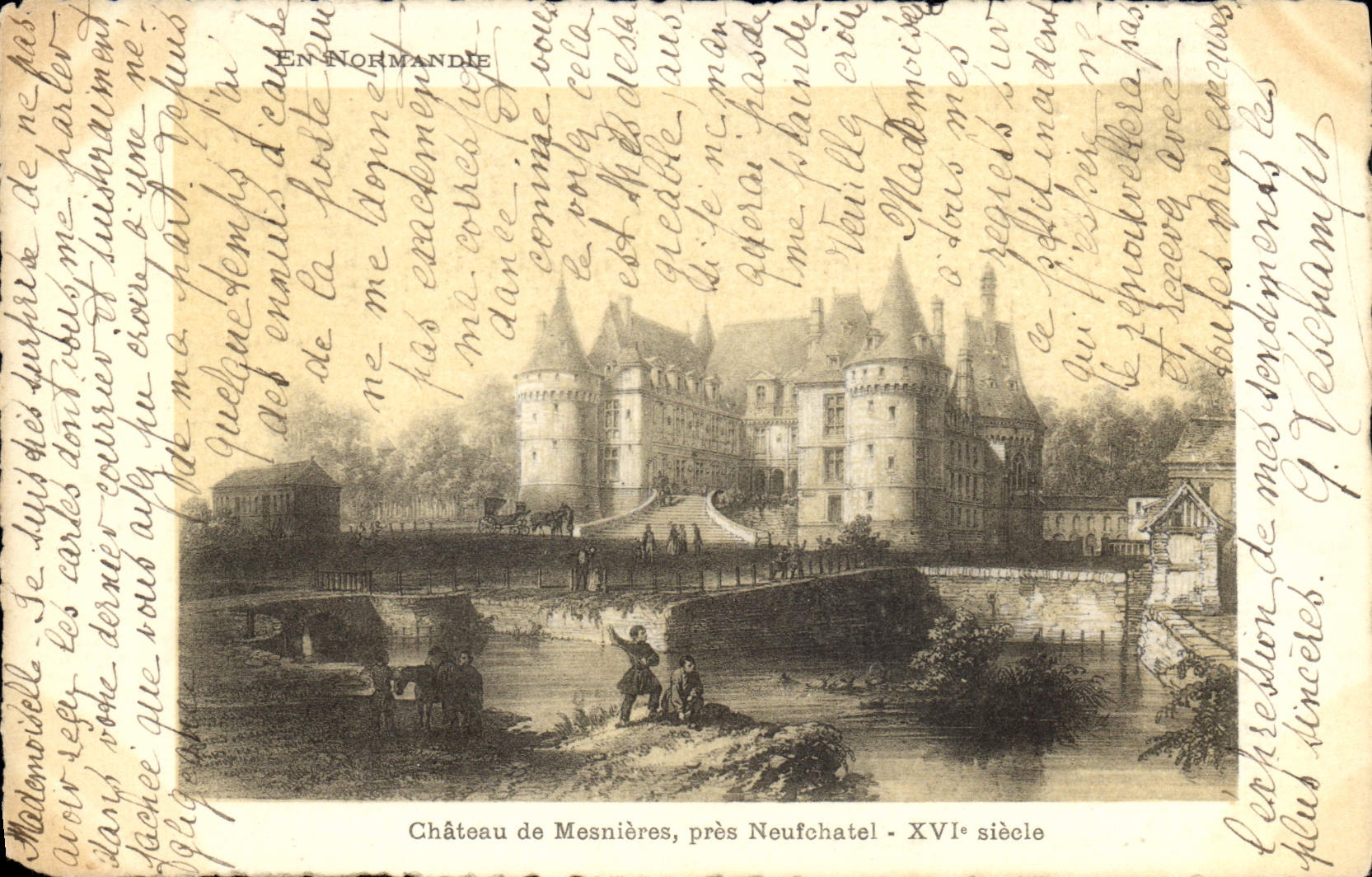 CPA En Normandie Chateau De Mesnieres Pres Neufchatel