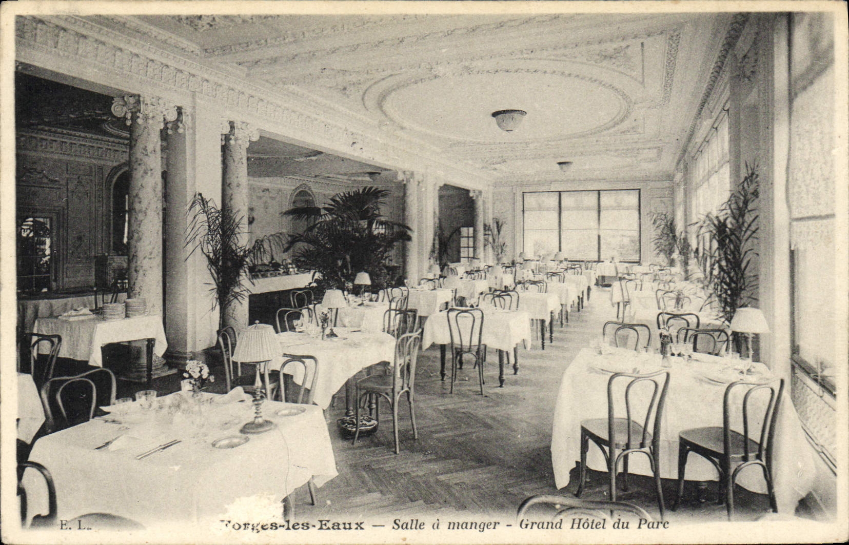 CPA Forges Les Eaux Salle A Manger Grand Hotel Du Parc