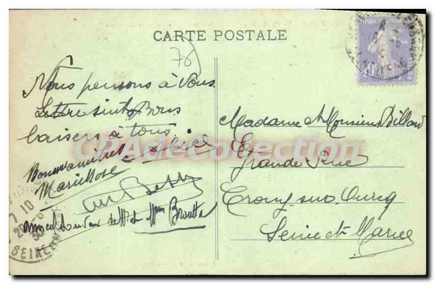 CPA Neufchatel En Bray Vue Generale Prise De la Ceriseraie — Rückseite