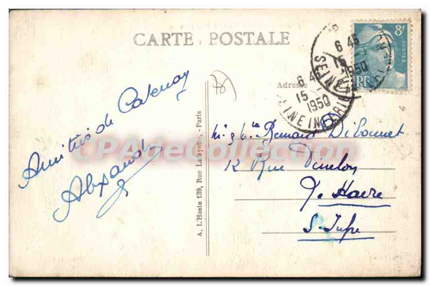 Environs de Blainville-Crevon — Le Château de Catenay — Éditeur L. Luber — Verso
