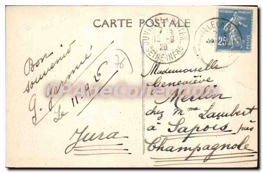 CPA Quiberville Sur Mer La Plage — Rückseite