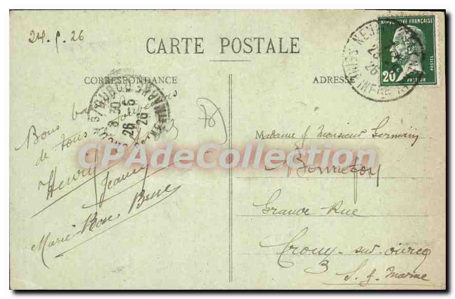 CPA Neufchatel En Bray Rue De La Poissonnerie — Rückseite