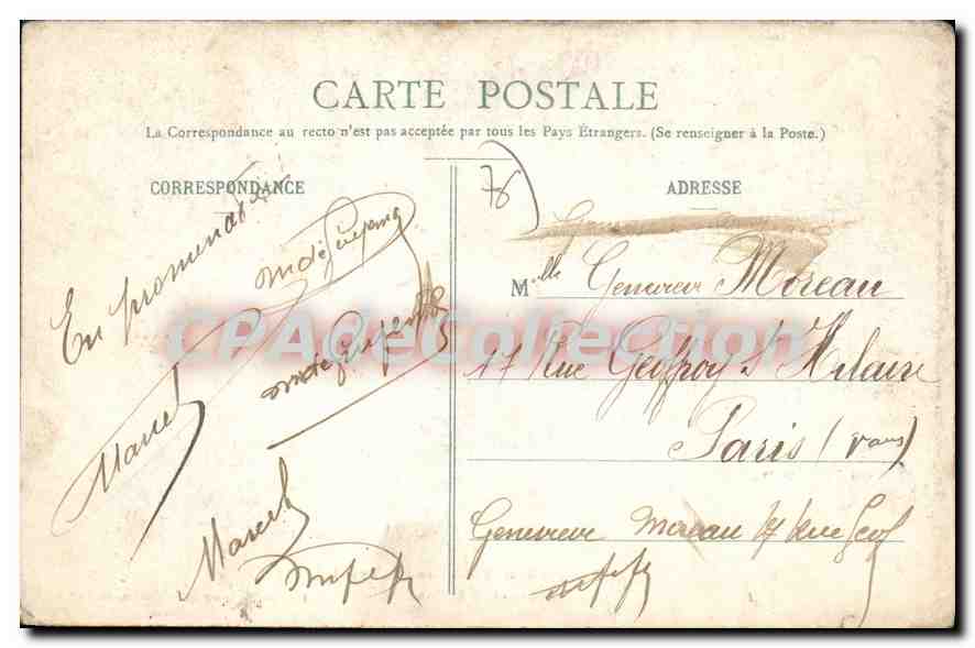 CPA Gournay En Bray Chateau D'Elbeuf — Rückseite