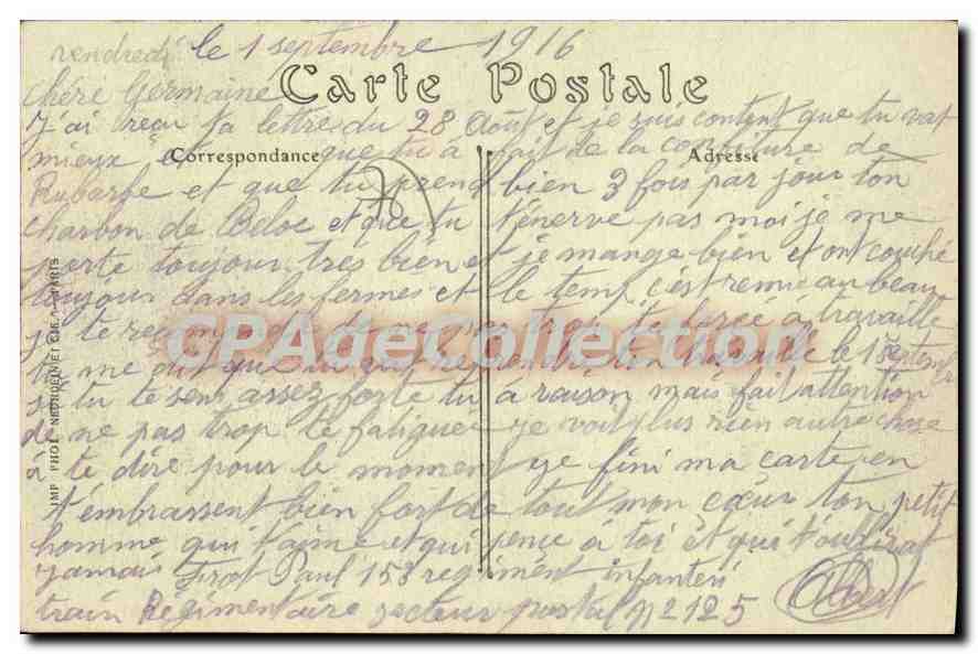 CPA Puys Vue Generale — Rückseite