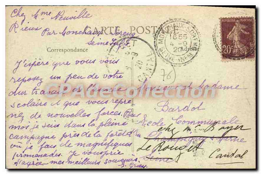 CPA Blangy Sur Bresle Manoir De Penthievre 1636 Hottineaux — Rückseite