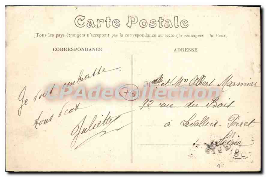 CPA Puys Vue Generale — Rückseite