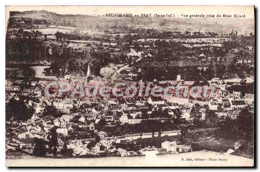 CPA Neufchatel En Bray Vue Generale Prise Du Mont Ricard