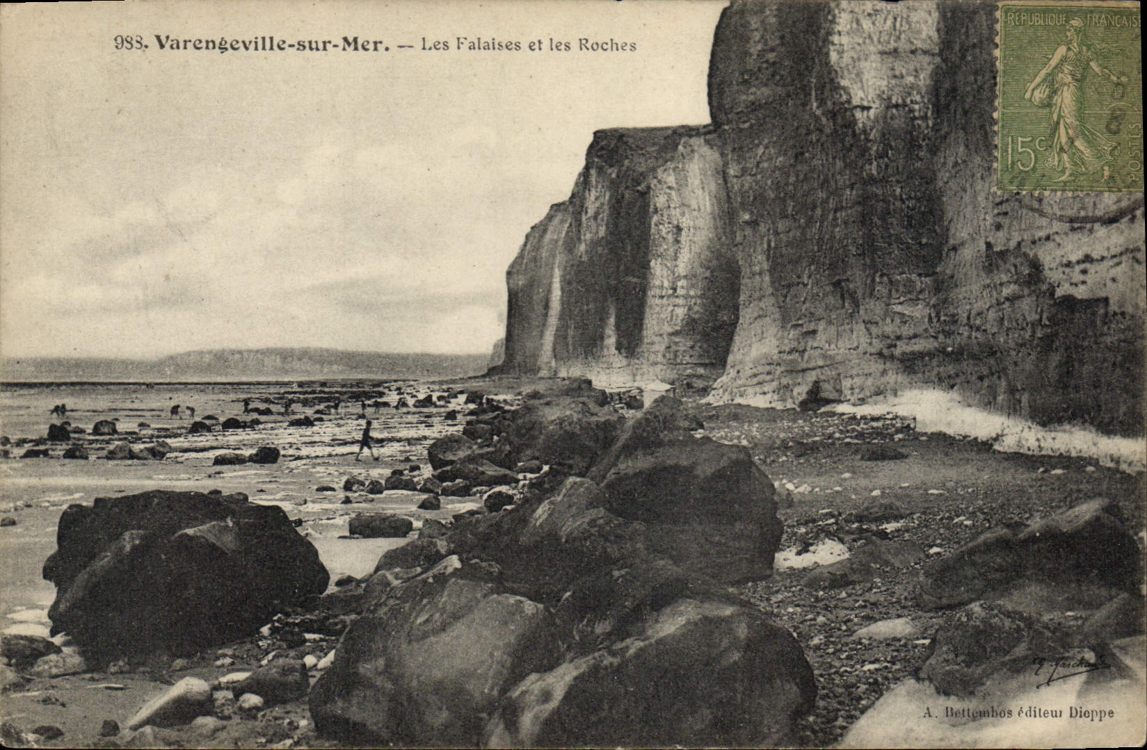 Varengeville-sur-Mer — Les Falaises et les Roches — A. Bettombos éditeur Dieppe