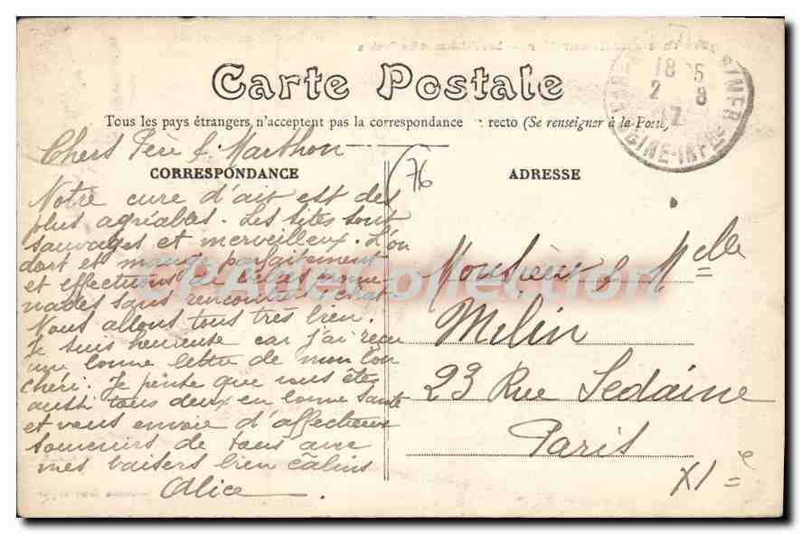Varengeville-sur-Mer — Les Falaises et les Roches — A. Bettombos éditeur Dieppe — Verso
