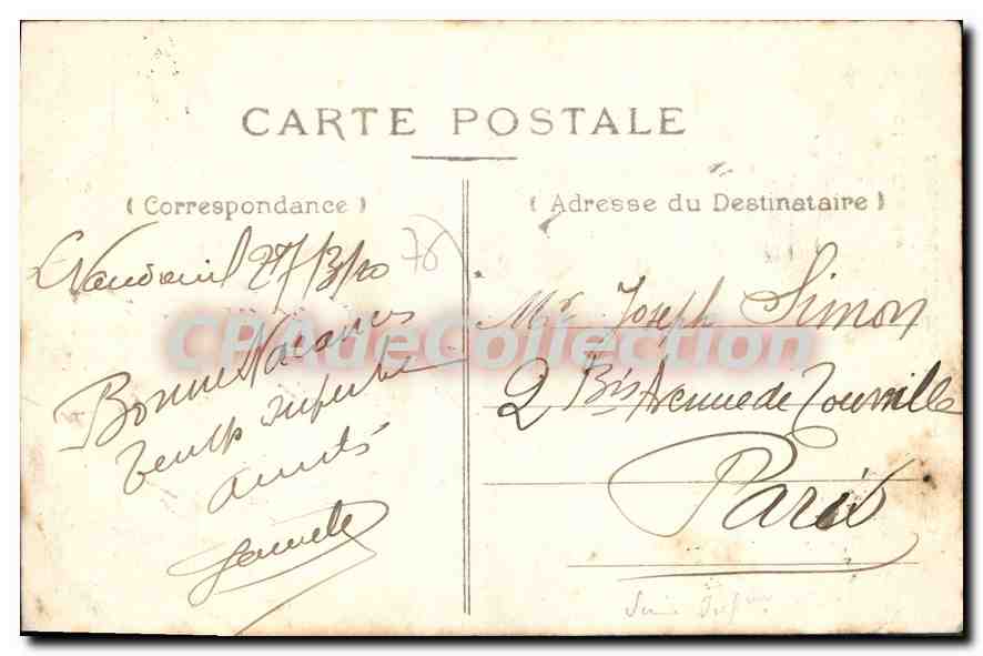 CPA Allouville Bellefosse Le Chêne Chapelle — Rückseite