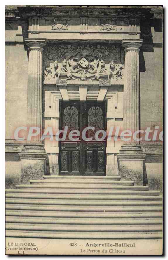 CPA Angerville Bailleul Le Perron Du Château