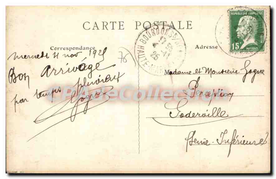CPA Angerville Bailleul Le Perron Du Château — Rückseite