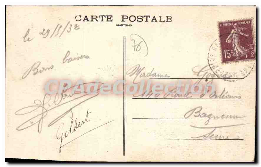 CPA Bacqueville En Caux Le Pont — Verso