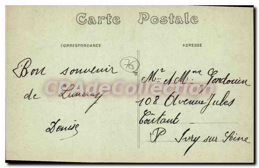 CPA Luneray L'Avenue — Verso