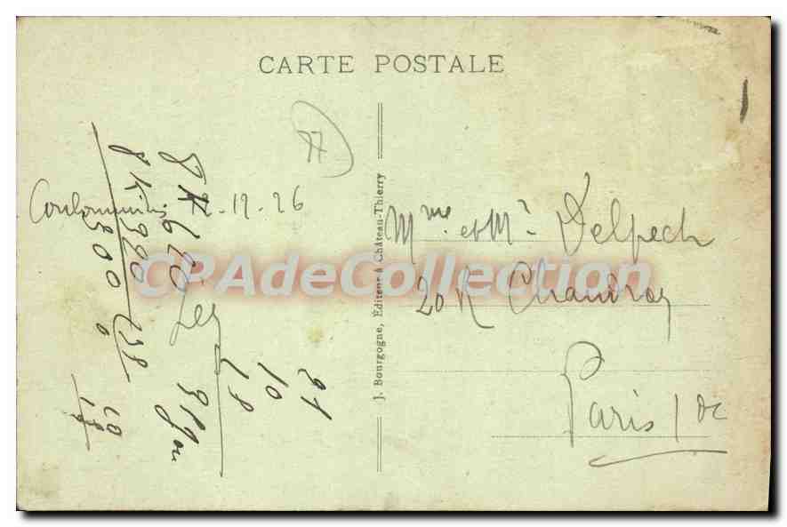 Coulommiers (S.-et-M.) — Passerelle dei Capucini — Edit. J. B. — Verso