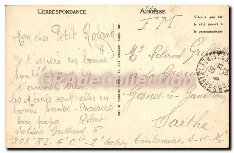 Coulommiers — Monument Beaurépaire — LL, n°17 — Verso
