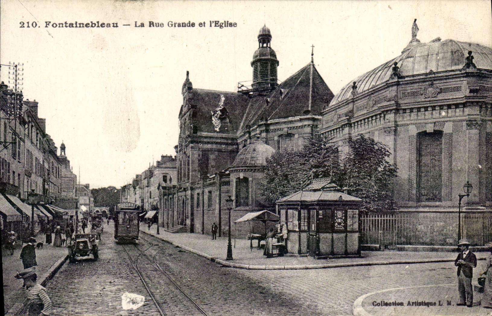 Fontainebleau — La Via Grande e la Chiesa — Collezione Artistica L. M.
