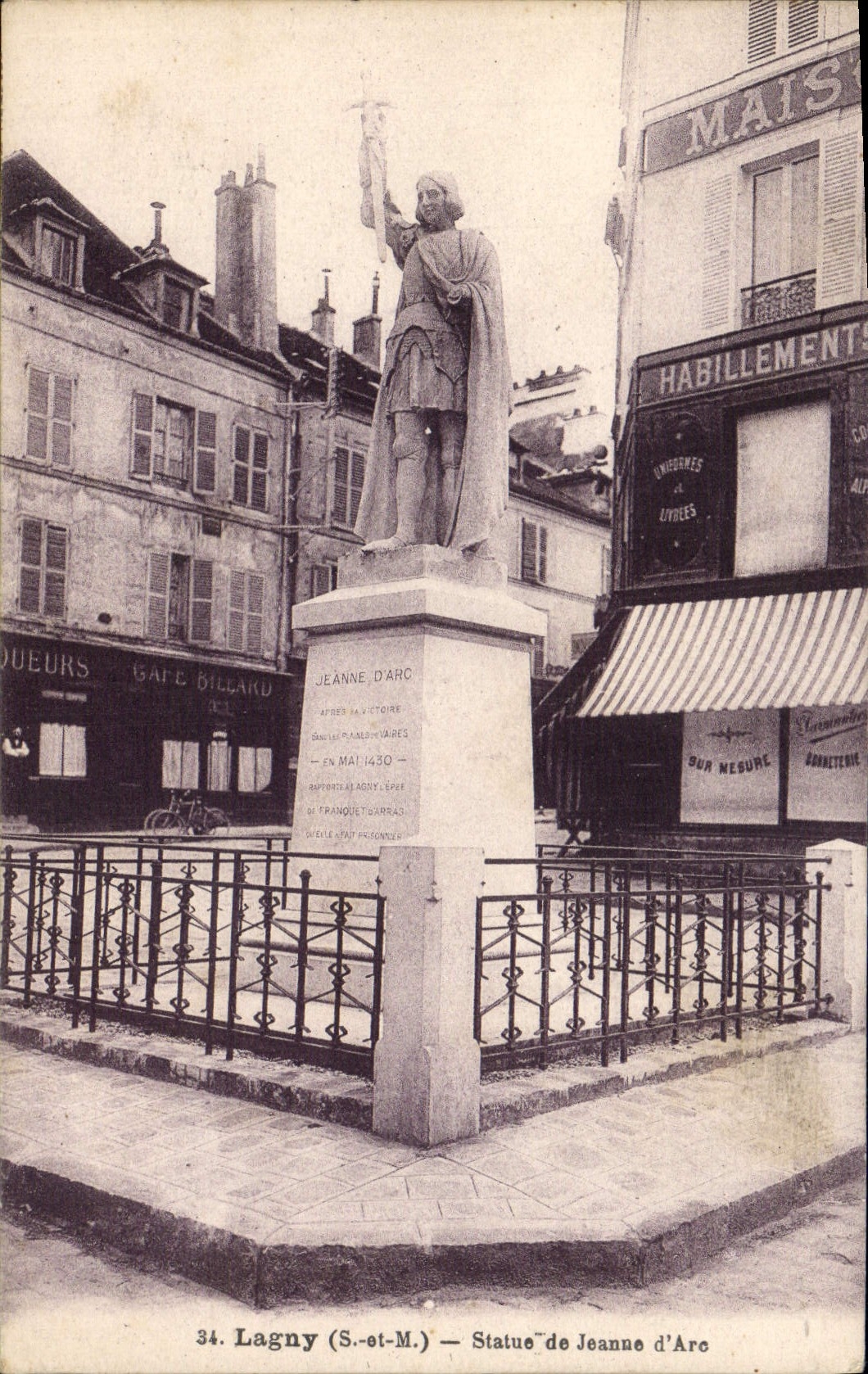 Lagny (S.-et-M.) — Statue de Jeanne d'Arc — Édit. R. David
