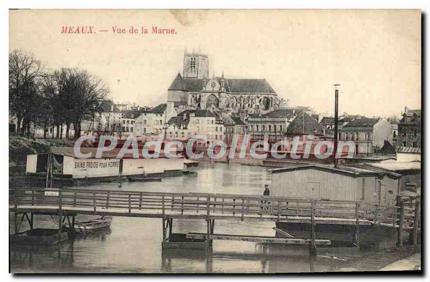 Meaux — Vue de la Marne — Éditeur inconnu, n° de série non visible