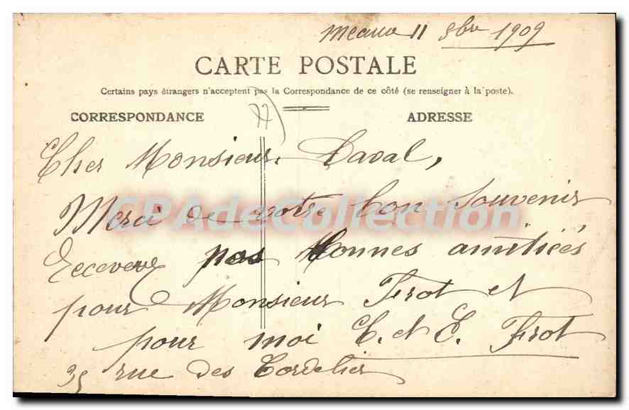 Meaux — Vue de la Marne — Éditeur inconnu, n° de série non visible — Reverso