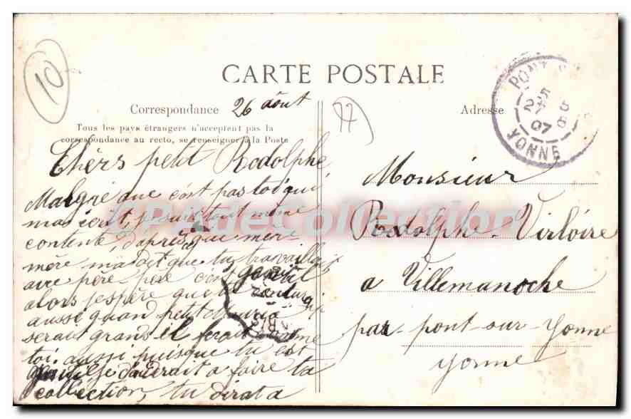 CPA Melun Caserne D'Infanterie — Rückseite